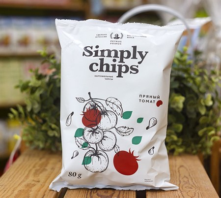Чипсы ™ "Simply chips"  картофельные «Пряный томат», 80 гр VM-00011147 - фото 10184