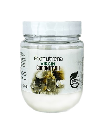Кокосовое масло ™ "Econutrena" органическое, холодного отжима, 200мл - фото 10197