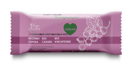 Батончик ™ "SIMBIRSK atelier" протеиновый смородиновый мусс, 40 гр VM-00011108 - фото 10338