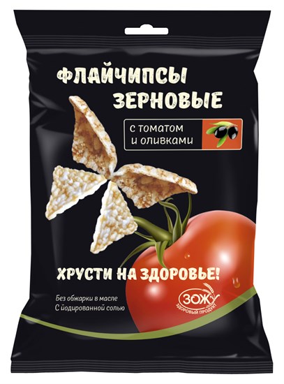 Флайчипсы ™ "Flychips" зерновые с томатом и оливками, 40 г VM-00012210 - фото 10441