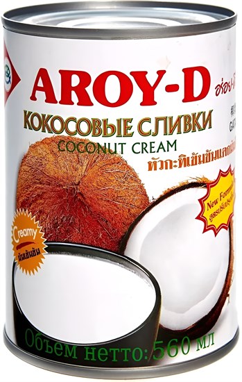 Кокосовые сливки (coconut cream)  ™ "AROY-D", 560 мл. VM-00003633 - фото 10476