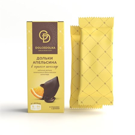 Дольки апельсина ™ "DOLCEDOLKA" в молочном  шоколаде, 32 гр. VM-00012238