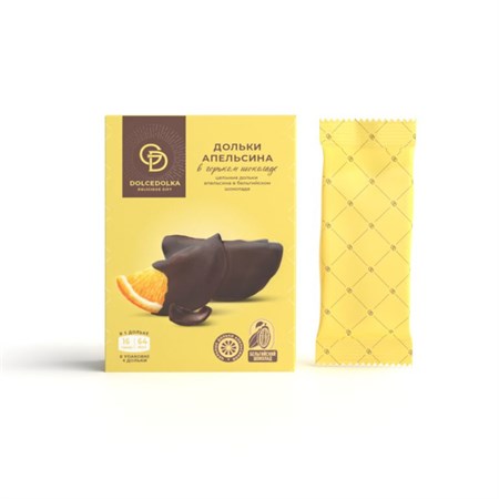 Дольки апельсина ™ "DOLCEDOLKA" в молочном  шоколаде, 64 гр. VM-00012236
