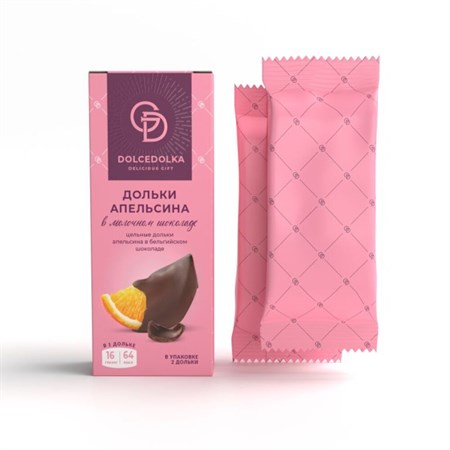 Дольки апельсина ™ "DOLCEDOLKA" в горьком шоколаде, 32 гр. VM-00012237