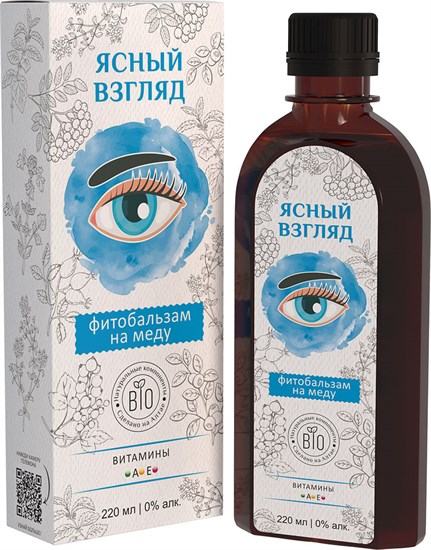 Фитобальзам на меду ™ "Алтайский нектар" Ясный взгляд, 220 мл VM-00008878