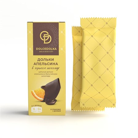Дольки апельсина ™ "DOLCEDOLKA" в горьком шоколаде, 16 гр. VM-00012239 - фото 10623