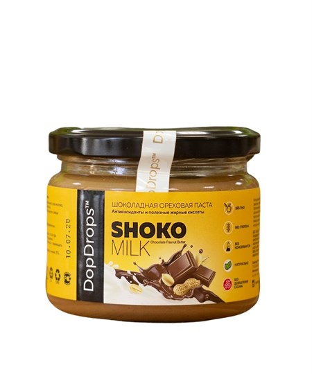 Паста шоколадная арахисовая ™ Dop Drops SHOKO MILK Сhocolete Peanut Butter 250 гр. VM-00007142