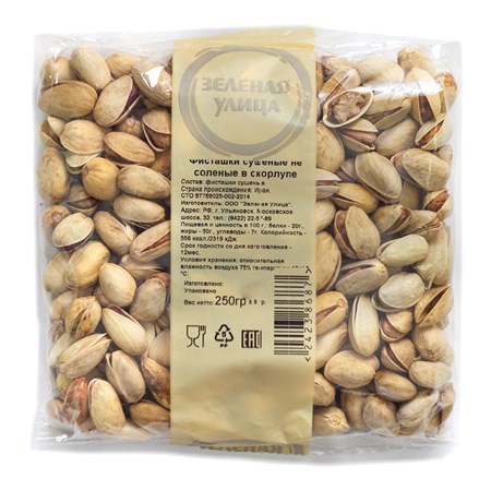 Фисташки сушеные не соленые в скорлупе 250г. VM-00003868