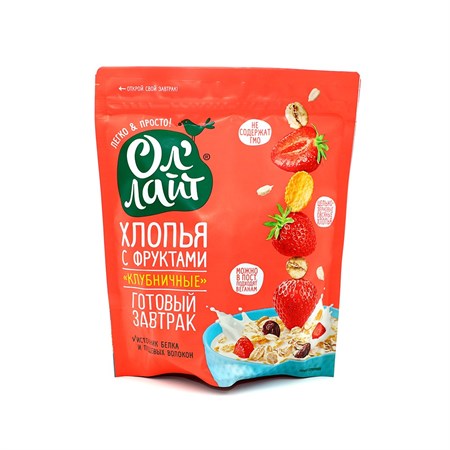 Хлопья с фруктами ™ "Ол Лайт" Клубничные, 300 гр VM-00012713
