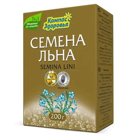 Семена ™ "Компас Здоровья" льна коричневого, 200 гр VM-00013657
