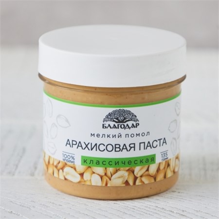 Арахисовая паста ™ "Благодар" "Классическая" тонкий помол, 325 гр. VM-00010367