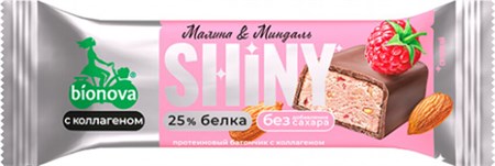 Батончики ™ "Bionova Shiny" Малина и миндаль, 40 гр VM-00013592