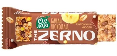 Батончик ™ "Ол Лайт Zerno" Банан-шоколад, 35 гр VM-00013589