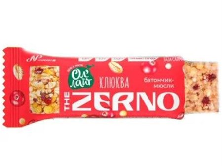 Батончик ™ "Ол Лайт Zerno" Клюква, 35 гр VM-00013586
