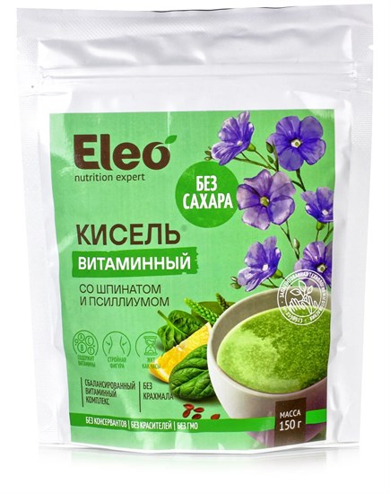 Кисель ™ "Eleo" Витаминный со шпинатом и псиллиумом, 150 гр VM-00013282