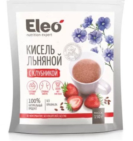Кисель ™ "Eleo" Льняной с клубникой, 150 гр VM-00013612
