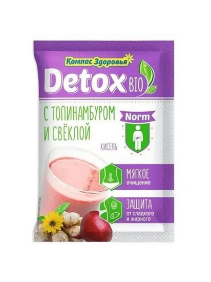 Кисель овсяно-льняной™ "Компас Здоровья"  detox bio NORM с топинамбуром и свёклой 25 гр VM-00006930
