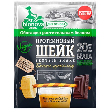 Протеиновый шейк ™ "BIONOVA" с бананом и шоколадом, 25 гр. VM-00008158