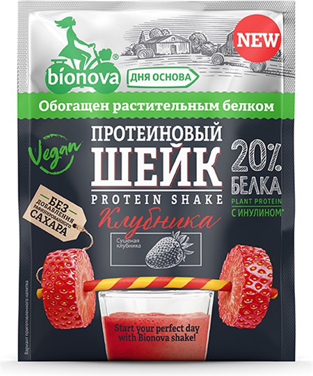 Протеиновый шейк ™ "BIONOVA" с клубникой, 25 гр. VM-00008161