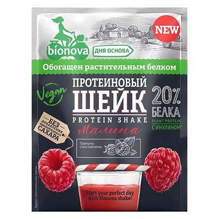Протеиновый шейк ™ "BIONOVA" с малиной, 25 гр. VM-00008159