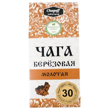 Напиток чайный ™ "Chagoff" "Чага берёзовая молотая" 30 ф/п по 2 гр VM-00009916