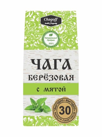 Напиток чайный ™ "Chagoff" "Чага берёзовая с мятой" 30 ф/п по 2 гр VM-00009911