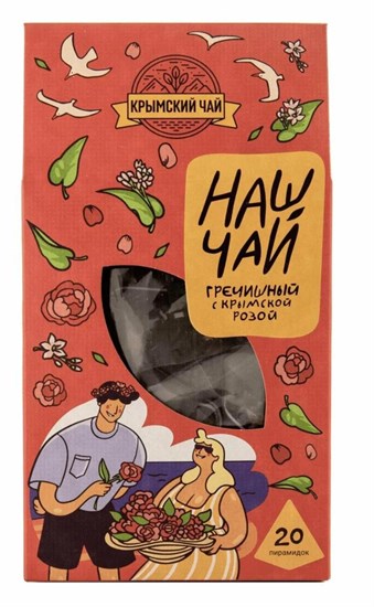 Чай ™ "Травы Горного Крыма" Гречишный с крымской розой, 60 гр (в фильтр пакетах 20 шт*3 гр) VM-00012911