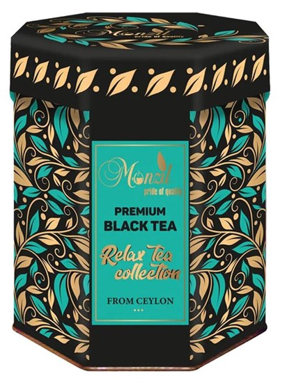 Чай ™ "Monzil"«Relax tea collection»цейлонский черный крупнолистовой "После бала" черная ж/б, 200 г VM-00013203