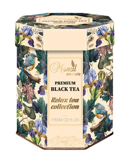 Чай ™ "Monzil"«Relax tea collection»цейлонский черный крупнолистовой"После дождя" розовая ж/б,200 г VM-00013205