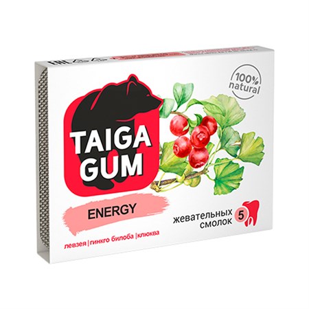 Смолка ™ "Алтайский нектар" "Taiga Gum" ENERGY без сахара в растит. пудре, блистер 0,8 гр. №5 VM-00012333