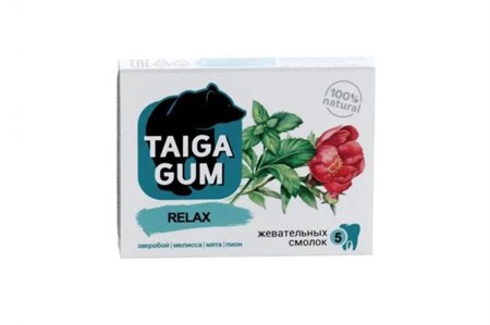 Смолка ™ "Алтайский нектар" "Taiga Gum" RELAX без сахара в растит. пудре, блистер 0,8 гр. №5 VM-00011159