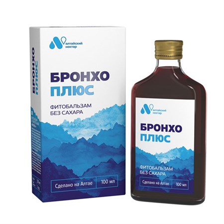 Фитобальзам  ™ "Алтайский нектар" "БРОНХО+" без сахара 100 мл. VM-00008886