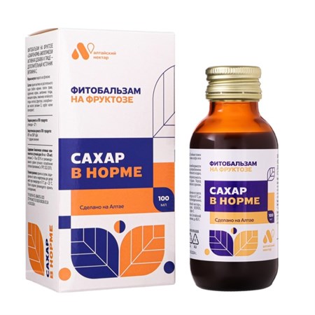 Фитобальзам на фруктозе™ "Алтайский нектар" "САХАР В НОРМЕ", 100 мл. VM-00013708
