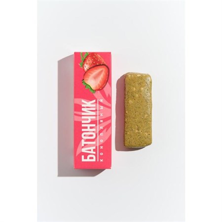 Батончик конопляный ™ "konopLektika" клубничный, 43 гр VM-00013537