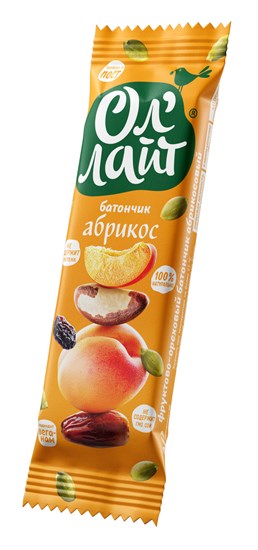 Батончик ™ "Ол Лайт" фруктово-ореховый Абрикосовый, 30 гр. VM-00004879
