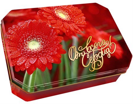 Чай чёрный индийский ™ "Черный дракон" От всего сердца (Герберы) ж/б, 80 гр VM-00012815