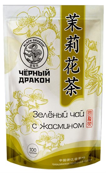 Чай ™ "Черный дракон" Зелёный цветки жасмина 100г VM-00002237