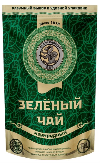 Чай ™ "Черный дракон" Изумрудный зелёный 100г VM-00001086