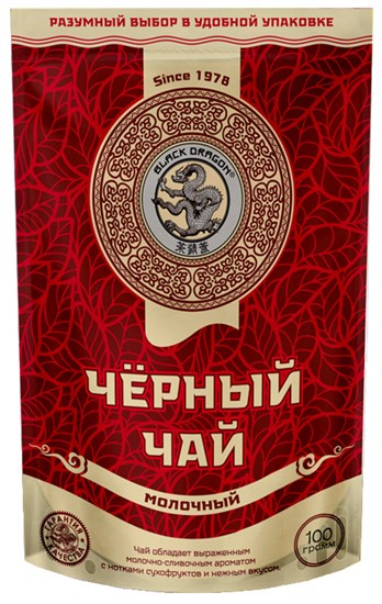 Чай ™ "Черный дракон" Черный молочный 100г VM-00001083