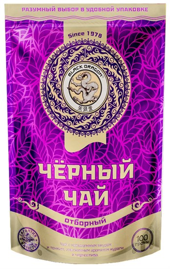 Чай ™ "Черный дракон" Черный отборный 100г VM-00001084
