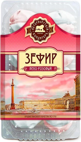Зефир ™ "Петербургский кондитер" "Бело-розовый" (корекс), 420 гр VM-00012608