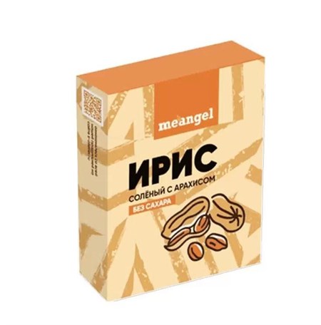 Ирис батончик ™ "meangel" сливочный с соленым арахисом без сахара, 50 гр VM-00013603