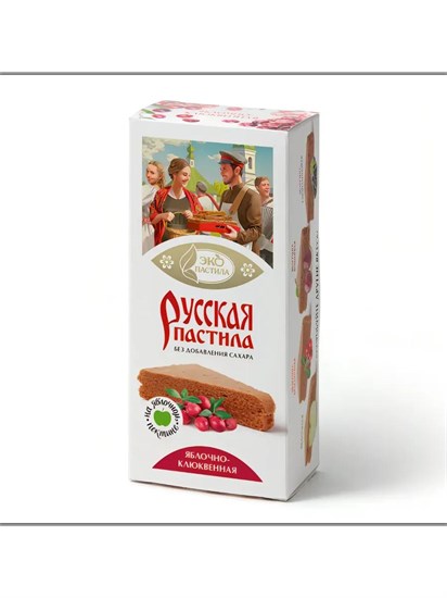 Пастила ™ "Экопастила" Русская Яблочно-клюквенная, 45 гр VM-00013034