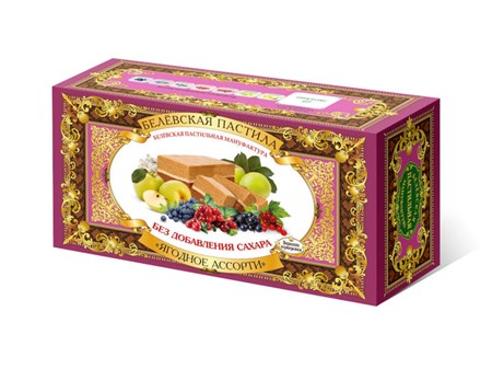 Пастила ™ "Белевская пастильная мануфактура" без сахара "Ягодное ассорти" 100 г. VM-00008652