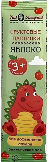Пастилки фруктовые "Nut Vinograd" "Динозаврик" Яблоко, 15 гр VM-00012197