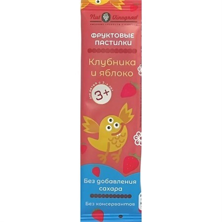 Пастилки фруктовые "Nut Vinograd" "Монстрик" Клубника и яблоко, 15 гр VM-00012199
