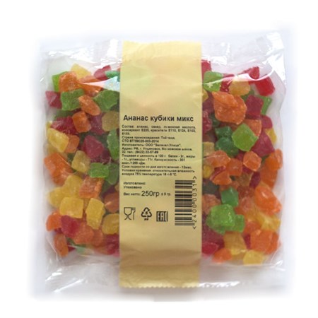 Ананас кубики микс 250г. VM-00000363