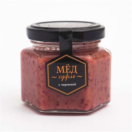 Мед-суфле ™  "Мусихин. Мир меда" с черникой 150 гр VM-00011049