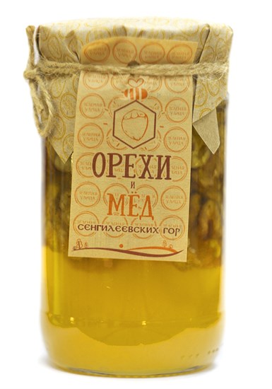 Мед ™ "Зеленая Улица" с грецким орехом, 410 гр. VM-00003879