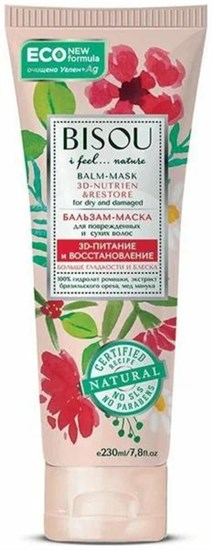 Бальзам-маска ™ "BISOU I Feel...nature" для поврежденных и сухих волос 3-Д питан. и восстан., 230мл VM-00008189